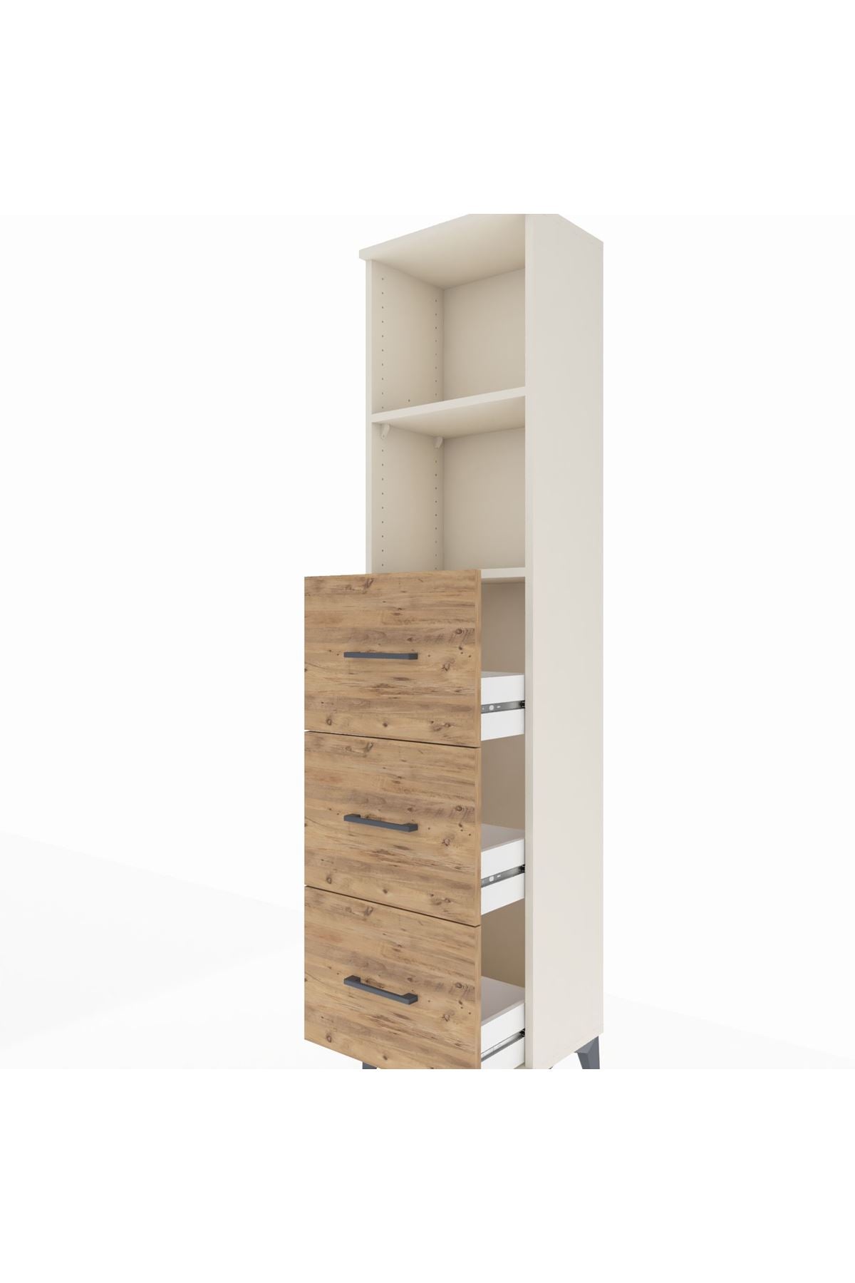 Arges Dolap 2 Raflı 3 Çekmeceli 44x30x182 - S22M052V3A
