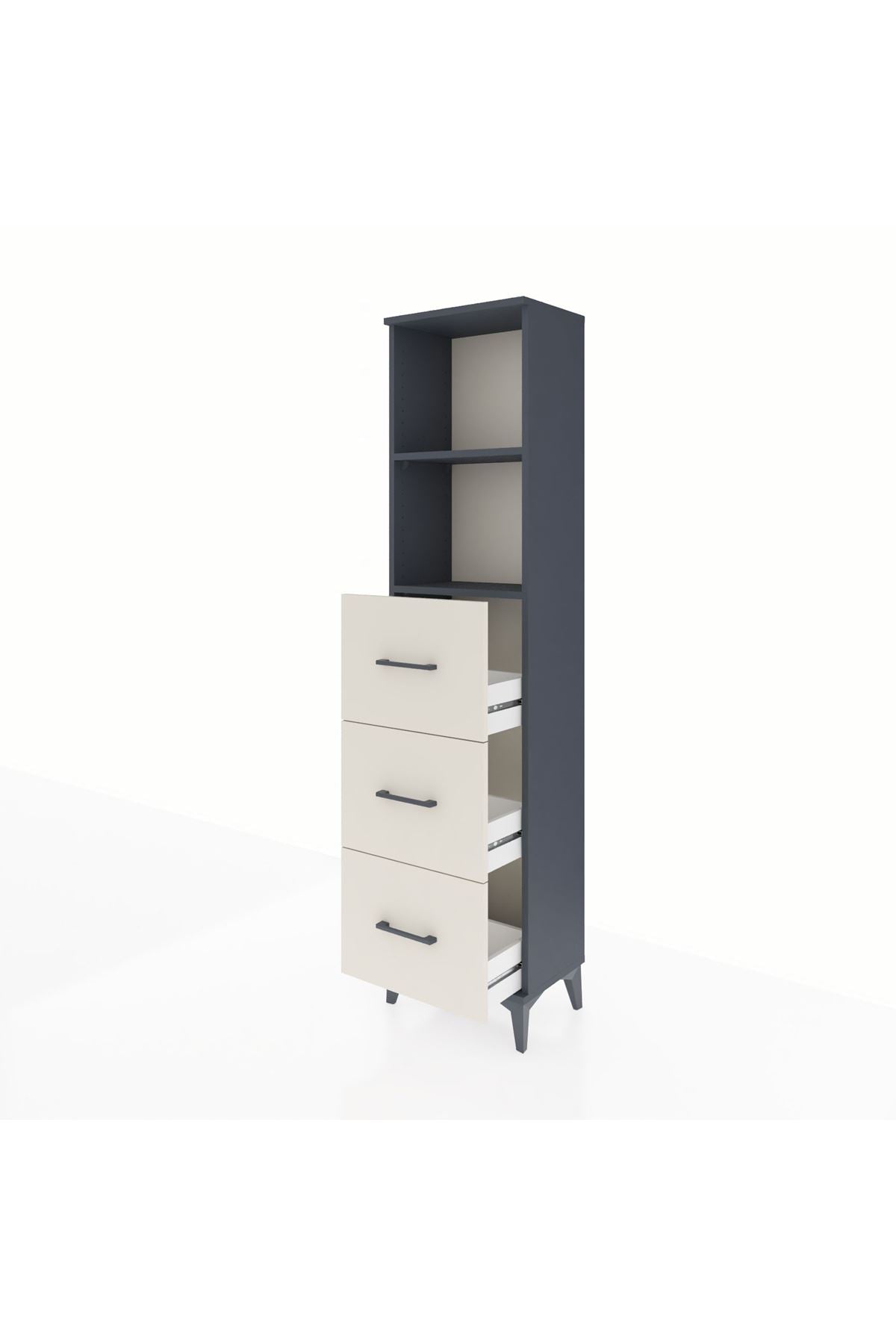 Arges Dolap 2 Raflı 3 Çekmeceli 44x30x182 - S22M052V4A