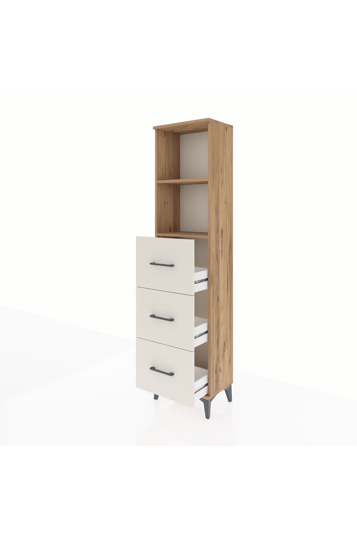 Arges Dolap 2 Raflı 3 Çekmeceli 44x30x182 - S22M052V7A