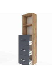 Arges Dolap 2 Raflı 3 Çekmeceli 44x30x182 - S22M052V8A