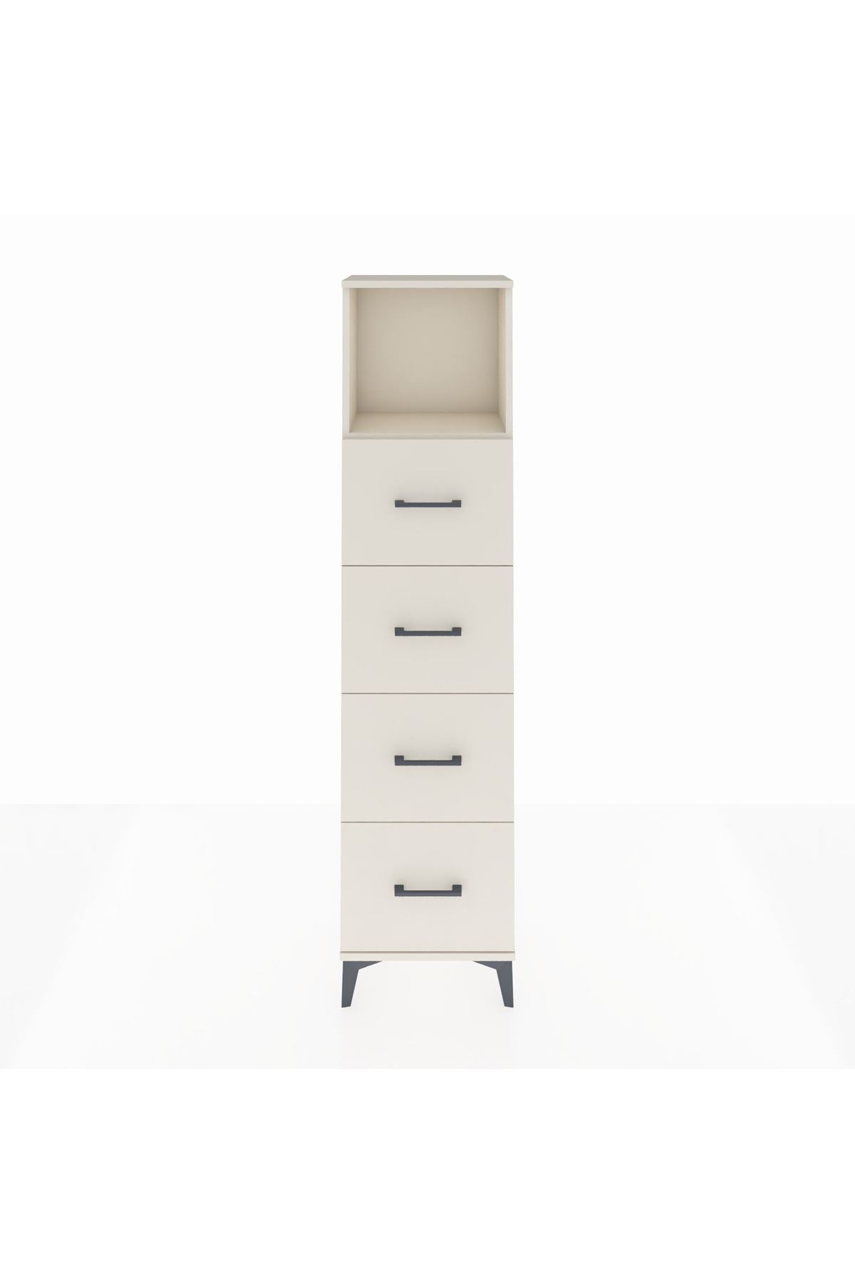 Arges Dolap Tek Raflı 4 Çekmeceli 44x30x182 - S22M053V1A