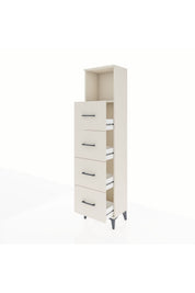 Arges Dolap Tek Raflı 4 Çekmeceli 44x30x182 - S22M053V1A
