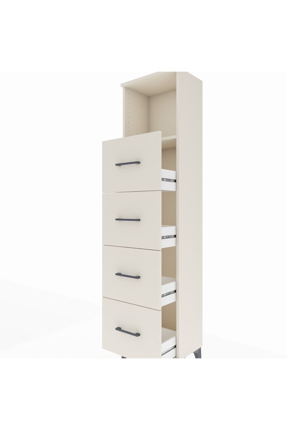 Arges Dolap Tek Raflı 4 Çekmeceli 44x30x182 - S22M053V1A