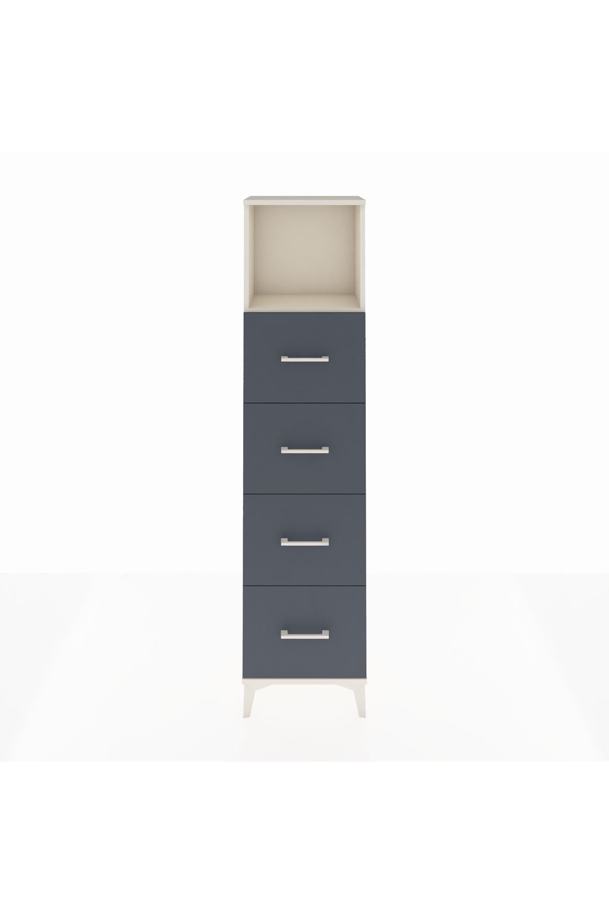 Arges Dolap Tek Raflı 4 Çekmeceli 44x30x182 - S22M053V2A