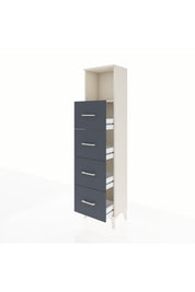 Arges Dolap Tek Raflı 4 Çekmeceli 44x30x182 - S22M053V2A