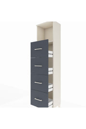 Arges Dolap Tek Raflı 4 Çekmeceli 44x30x182 - S22M053V2A