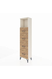 Arges Dolap Tek Raflı 4 Çekmeceli 44x30x182 - S22M053V3A