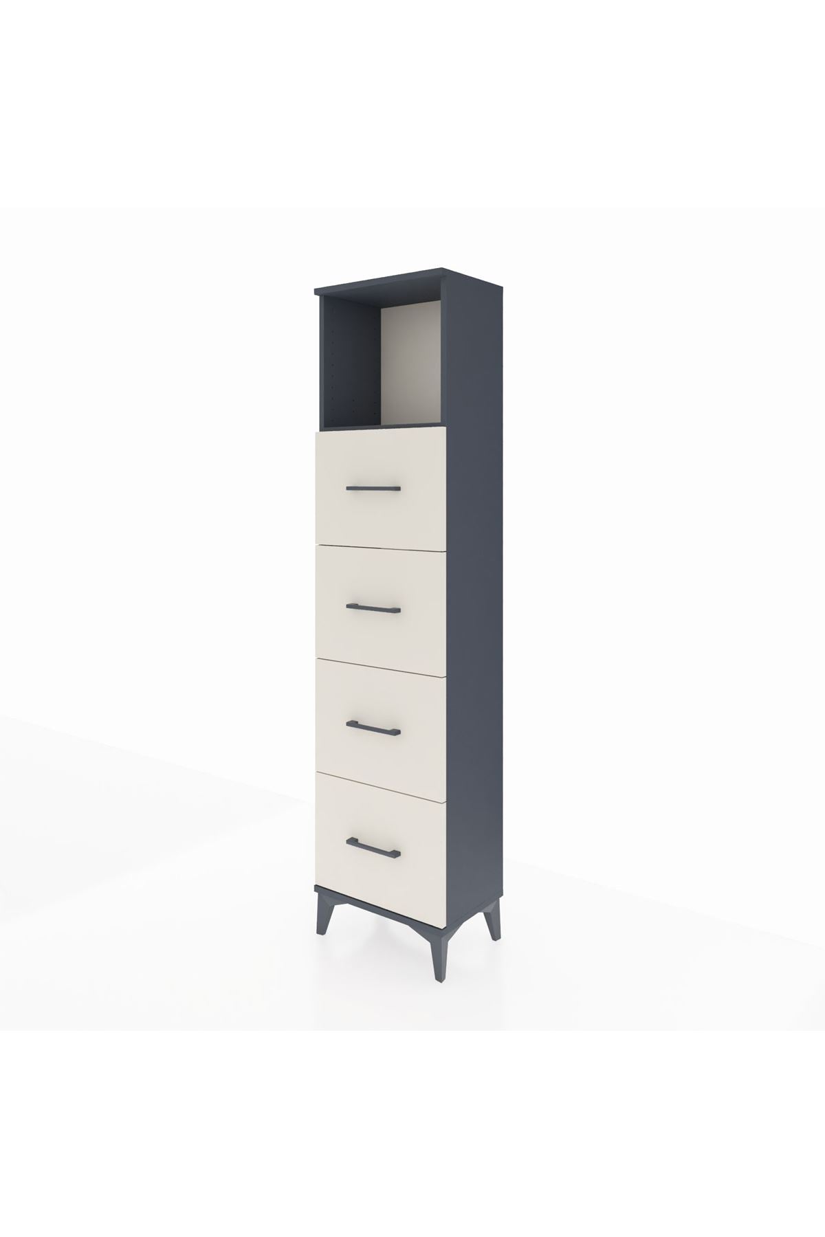 Arges Dolap Tek Raflı 4 Çekmeceli 44x30x182 - S22M053V4A