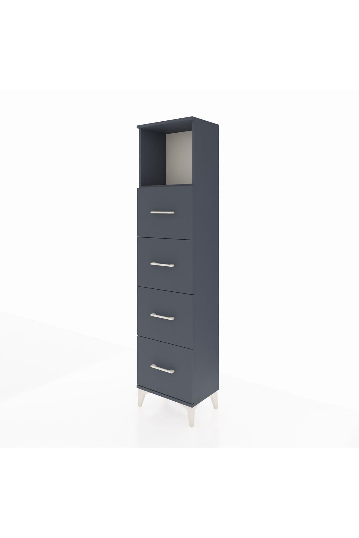 Arges Dolap Tek Raflı 4 Çekmeceli 44x30x182 - S22M053V5A