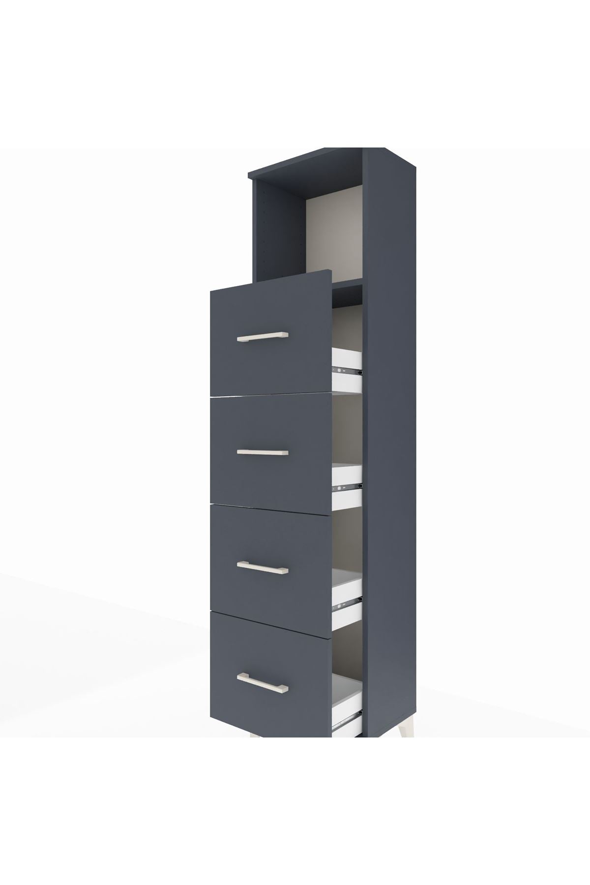 Arges Dolap Tek Raflı 4 Çekmeceli 44x30x182 - S22M053V5A