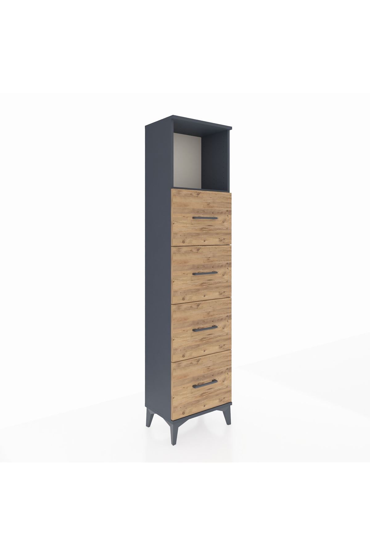 Arges Dolap Tek Raflı 4 Çekmeceli 44x30x182 - S22M053V6A