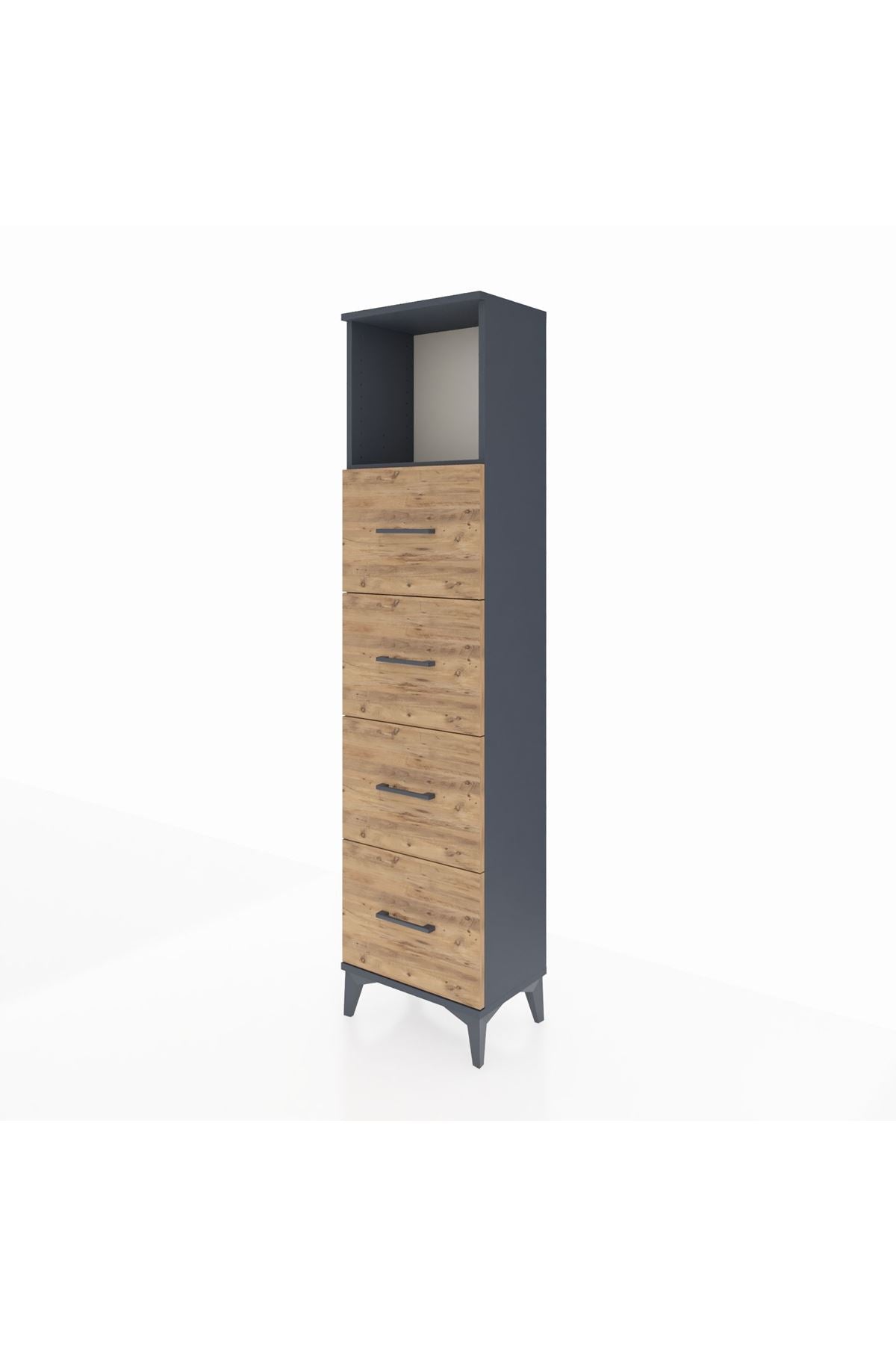 Arges Dolap Tek Raflı 4 Çekmeceli 44x30x182 - S22M053V6A