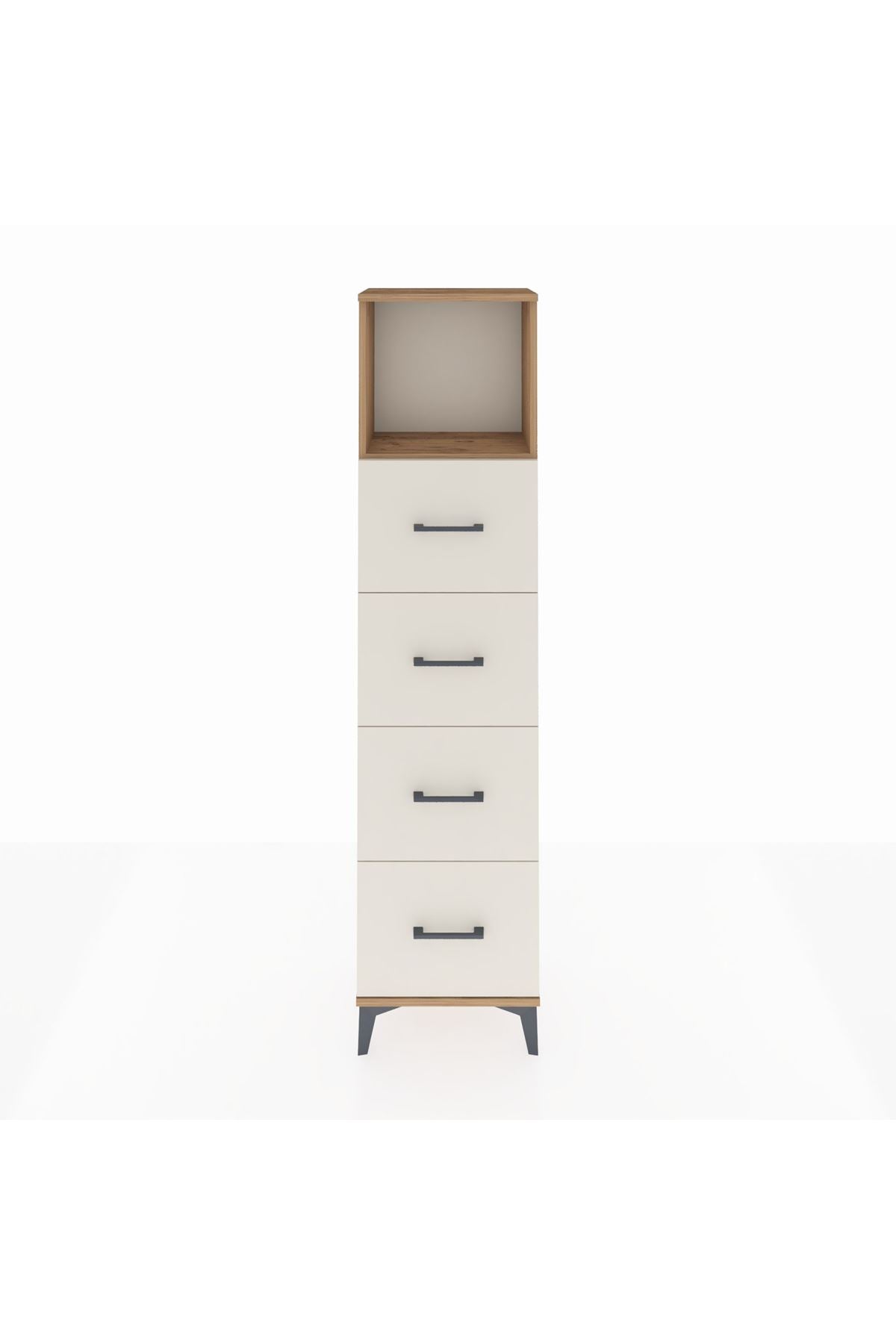 Arges Dolap Tek Raflı 4 Çekmeceli 44x30x182 - S22M053V7A