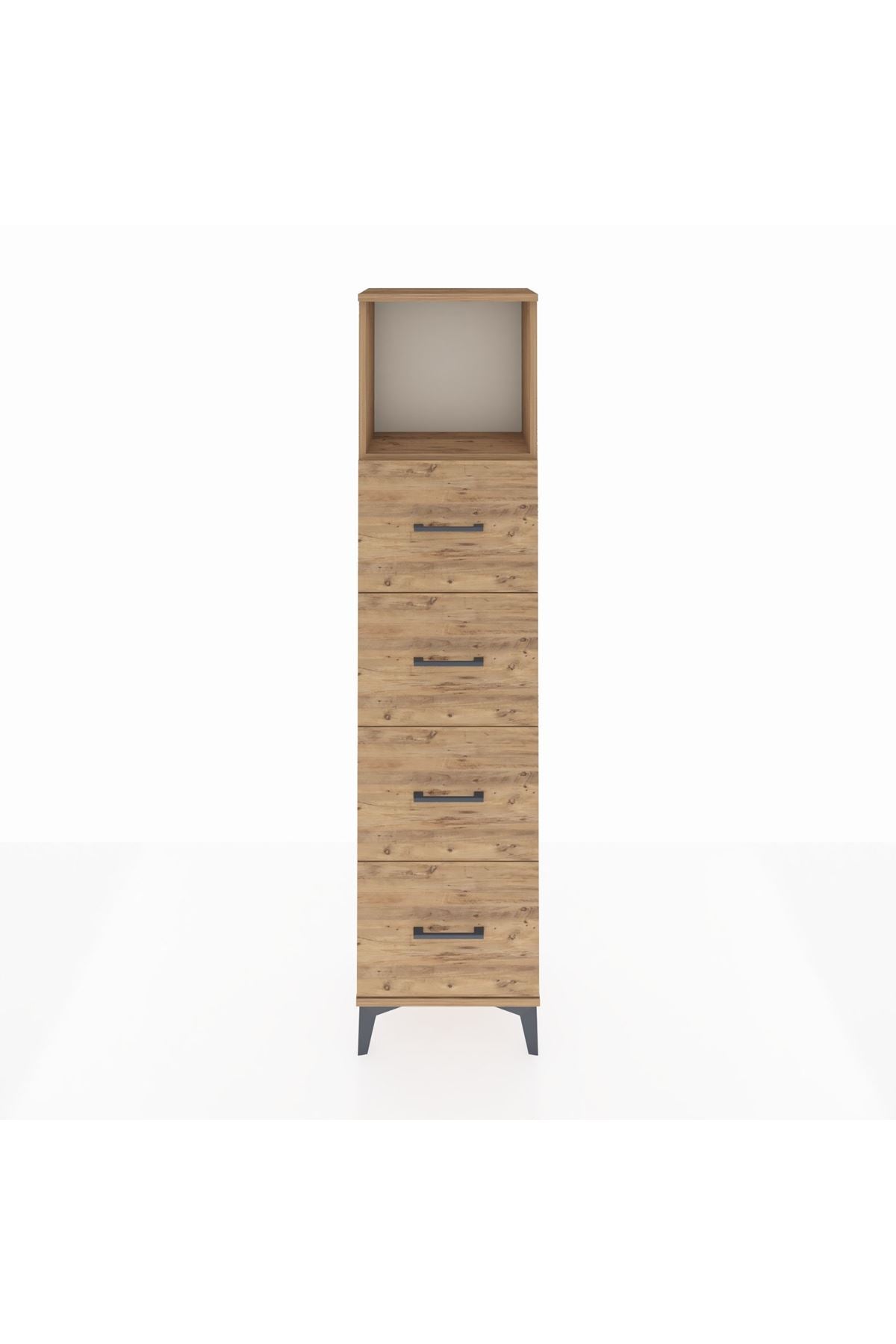 Arges Dolap Tek Raflı 4 Çekmeceli 44x30x182 - S22M053V9A