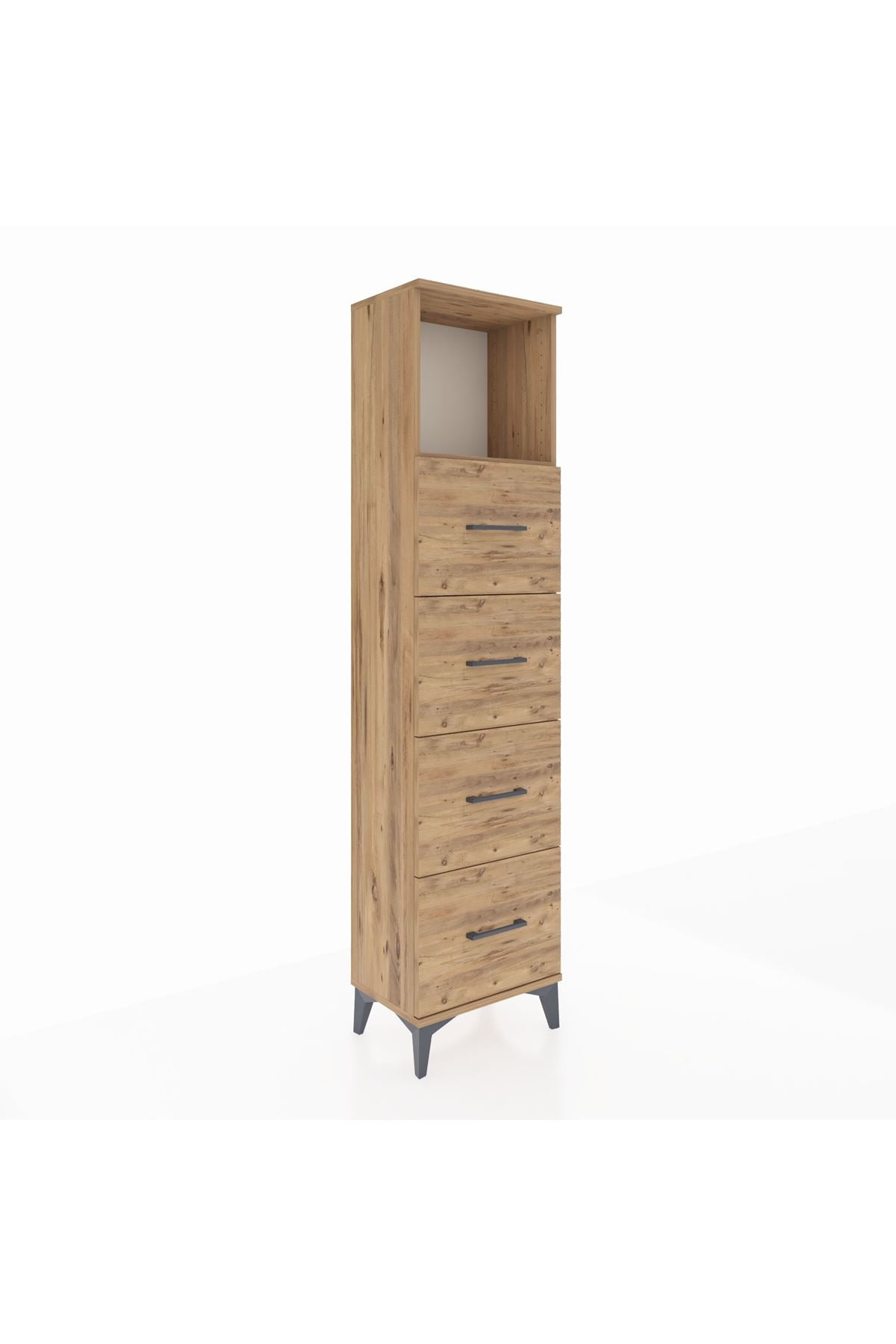 Arges Dolap Tek Raflı 4 Çekmeceli 44x30x182 - S22M053V9A