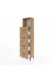 Arges Dolap Tek Raflı 4 Çekmeceli 44x30x182 - S22M053V9A