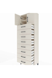 Arges Dolap 2 Raflı 8 Çekmeceli 2 Kapaklı 60x30x182 - S23M001V1A