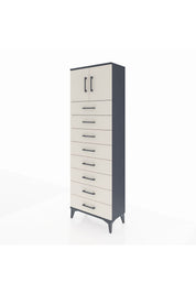 Arges Dolap 2 Raflı 8 Çekmeceli 2 Kapaklı 60x30x182 - S23M001V4A