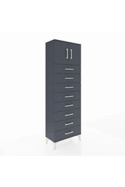 Arges Dolap 2 Raflı 8 Çekmeceli 2 Kapaklı 60x30x182 - S23M001V5A
