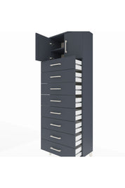 Arges Dolap 2 Raflı 8 Çekmeceli 2 Kapaklı 60x30x182 - S23M001V5A