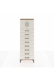 Arges Dolap 2 Raflı 8 Çekmeceli 2 Kapaklı 60x30x182 - S23M001V7A