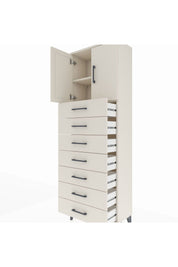 Arges Dolap 2 Raflı 7 Çekmeceli 2 Kapaklı 60x30x182 - S23M002V1A