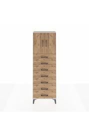 Arges Dolap 2 Raflı 7 Çekmeceli 2 Kapaklı 60x30x182 - S23M002V3A