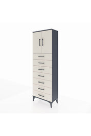 Arges Dolap 2 Raflı 7 Çekmeceli 2 Kapaklı 60x30x182 - S23M002V4A