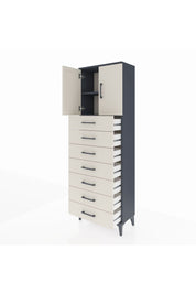 Arges Dolap 2 Raflı 7 Çekmeceli 2 Kapaklı 60x30x182 - S23M002V4A