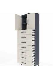 Arges Dolap 2 Raflı 7 Çekmeceli 2 Kapaklı 60x30x182 - S23M002V4A