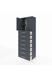 Arges Dolap 2 Raflı 7 Çekmeceli 2 Kapaklı 60x30x182 - S23M002V5A