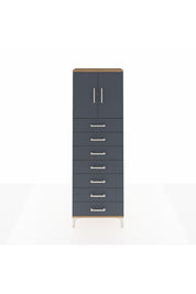 Arges Dolap 2 Raflı 7 Çekmeceli 2 Kapaklı 60x30x182 - S23M002V8A