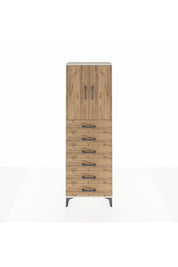 Arges Dolap 2 Raflı 6 Çekmeceli 2 Kapaklı 60x30x182 - S23M003V3A