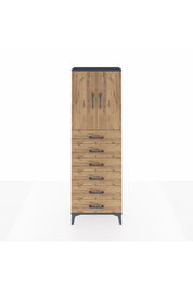 Arges Dolap 2 Raflı 6 Çekmeceli 2 Kapaklı 60x30x182 - S23M003V6A