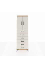 Arges Dolap 2 Raflı 6 Çekmeceli 2 Kapaklı 60x30x182 - S23M003V7A