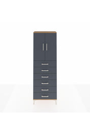 Arges Dolap 2 Raflı 6 Çekmeceli 2 Kapaklı 60x30x182 - S23M003V8A