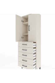 Arges Dolap 3 Raflı 5 Çekmeceli 2 Kapaklı 60x30x182 - S23M004V1A
