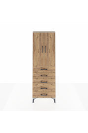 Arges Dolap 3 Raflı 5 Çekmeceli 2 Kapaklı 60x30x182 - S23M004V3A