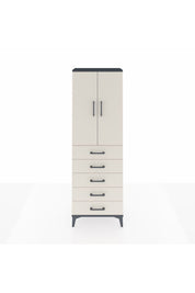 Arges Dolap 3 Raflı 5 Çekmeceli 2 Kapaklı 60x30x182 - S23M004V4A