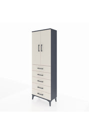 Arges Dolap 3 Raflı 5 Çekmeceli 2 Kapaklı 60x30x182 - S23M004V4A