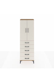 Arges Dolap 3 Raflı 5 Çekmeceli 2 Kapaklı 60x30x182 - S23M004V7A