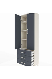 Arges Dolap 4 Raflı 3 Çekmeceli 2 Kapaklı 60x30x182 - S23M006V2A