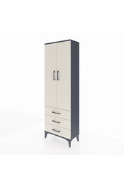 Arges Dolap 4 Raflı 3 Çekmeceli 2 Kapaklı 60x30x182 - S23M006V4A