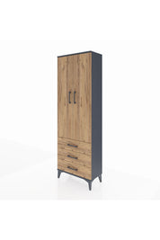 Arges Dolap 4 Raflı 3 Çekmeceli 2 Kapaklı 60x30x182 - S23M006V6A