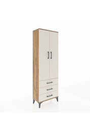 Arges Dolap 4 Raflı 3 Çekmeceli 2 Kapaklı 60x30x182 - S23M006V7A