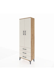 Arges Dolap 4 Raflı 3 Çekmeceli 2 Kapaklı 60x30x182 - S23M006V7A