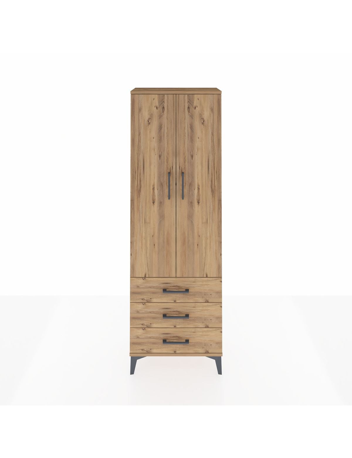 Arges Dolap 4 Raflı 3 Çekmeceli 2 Kapaklı 60x30x182 - S23M006V9A