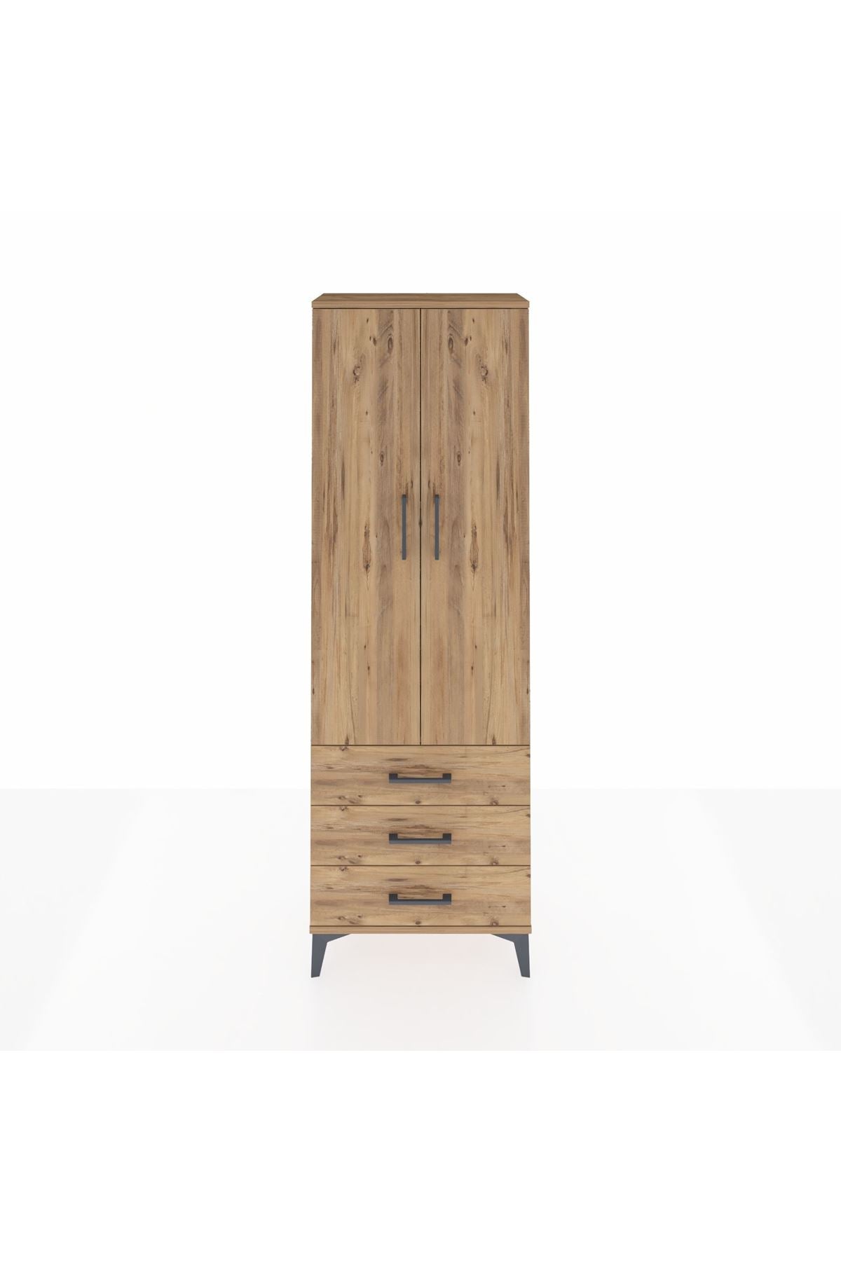 Arges Dolap 4 Raflı 3 Çekmeceli 2 Kapaklı 60x30x182 - S23M006V9A