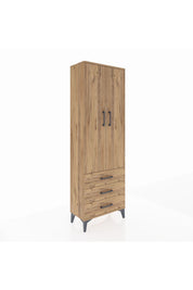 Arges Dolap 4 Raflı 3 Çekmeceli 2 Kapaklı 60x30x182 - S23M006V9A