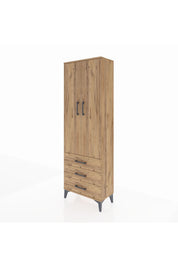 Arges Dolap 4 Raflı 3 Çekmeceli 2 Kapaklı 60x30x182 - S23M006V9A